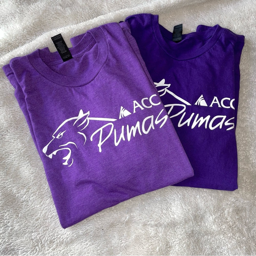 ACC Pumas purple t-shirts